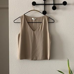 Neutral/Camel Babaton Aritzia Murphy Blouse XXS
